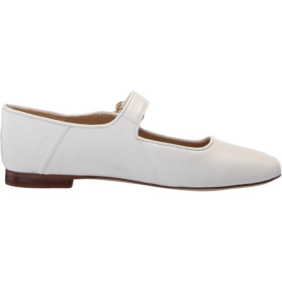 Sam Edelman Womens Bright White Leather Closed Pointed Toe Mary Jane Flat Shoes - Picture 6 of 7